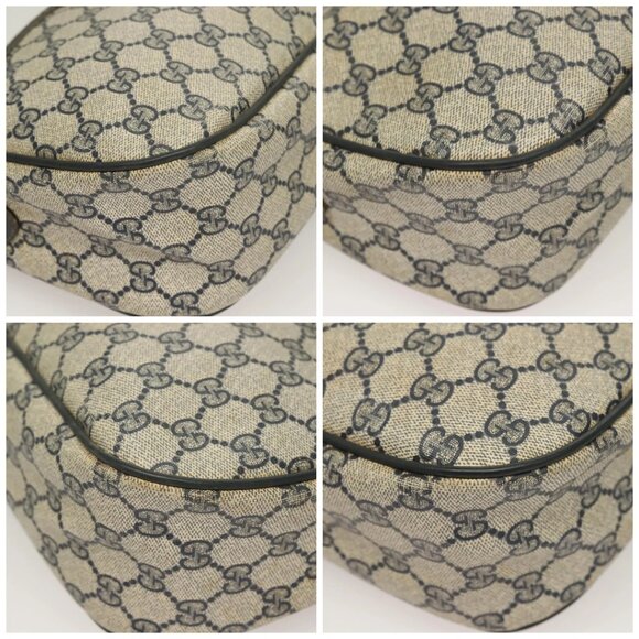 GUCCI GG Supreme Sherry Line Shoulder Bag PVC Navy Gold 89 02 077 Auth BA3642 - Picture 14 of 16